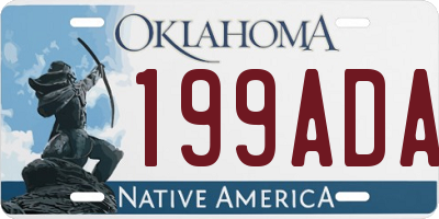 OK license plate 199ADA