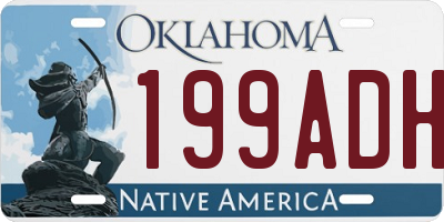 OK license plate 199ADH