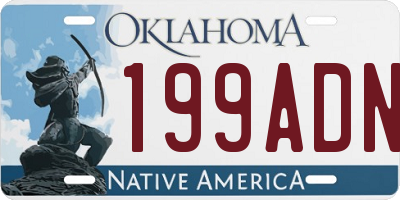 OK license plate 199ADN