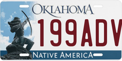 OK license plate 199ADV