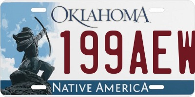 OK license plate 199AEW