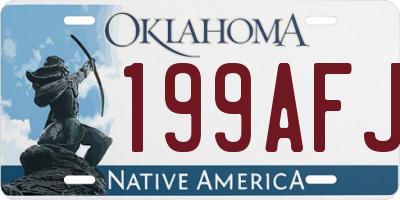 OK license plate 199AFJ