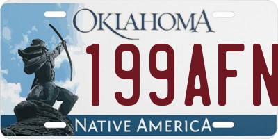 OK license plate 199AFN
