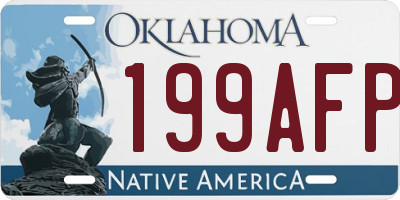 OK license plate 199AFP