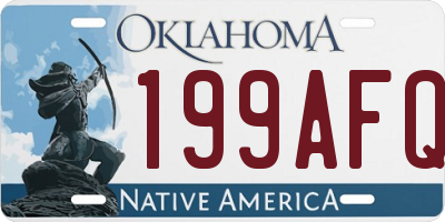 OK license plate 199AFQ