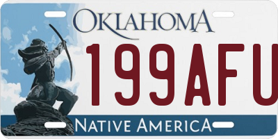 OK license plate 199AFU