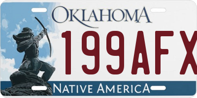OK license plate 199AFX