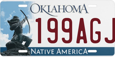 OK license plate 199AGJ