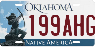 OK license plate 199AHG