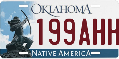 OK license plate 199AHH