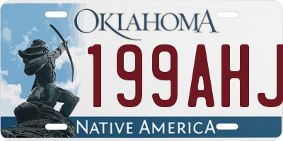 OK license plate 199AHJ