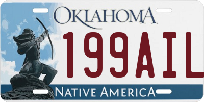 OK license plate 199AIL