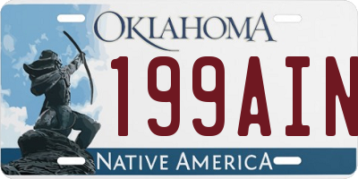 OK license plate 199AIN