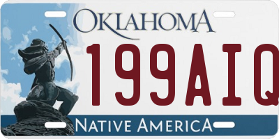 OK license plate 199AIQ