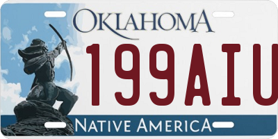 OK license plate 199AIU