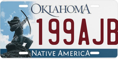 OK license plate 199AJB