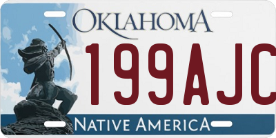 OK license plate 199AJC