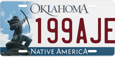 OK license plate 199AJE