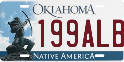 OK license plate 199ALB
