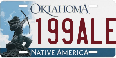 OK license plate 199ALE