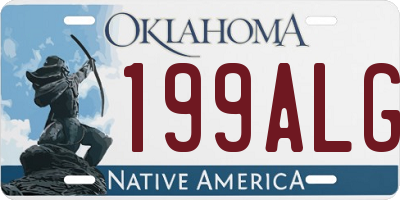 OK license plate 199ALG