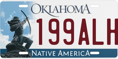 OK license plate 199ALH