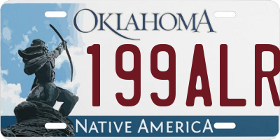 OK license plate 199ALR