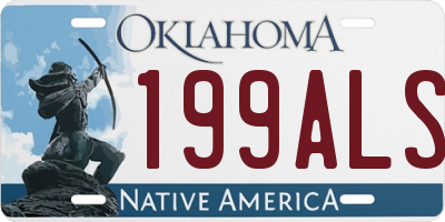 OK license plate 199ALS