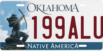 OK license plate 199ALU