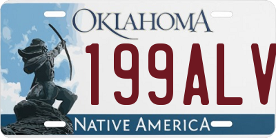 OK license plate 199ALV