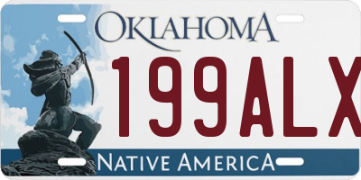 OK license plate 199ALX