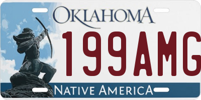 OK license plate 199AMG