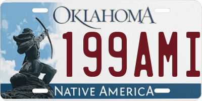 OK license plate 199AMI