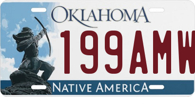 OK license plate 199AMW