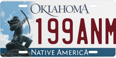 OK license plate 199ANM