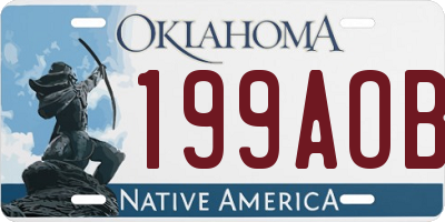 OK license plate 199AOB