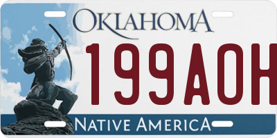 OK license plate 199AOH