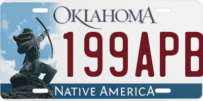OK license plate 199APB
