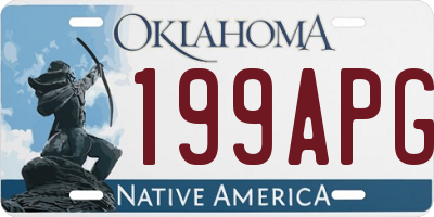 OK license plate 199APG