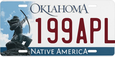 OK license plate 199APL