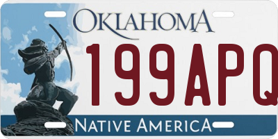 OK license plate 199APQ