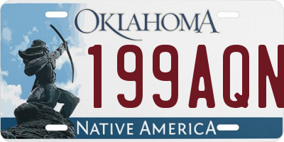 OK license plate 199AQN