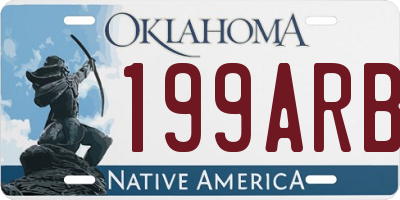 OK license plate 199ARB