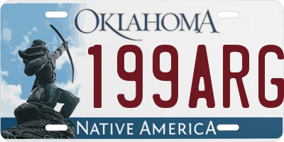 OK license plate 199ARG