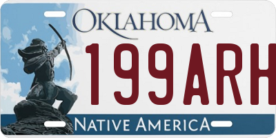 OK license plate 199ARH