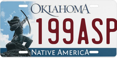 OK license plate 199ASP