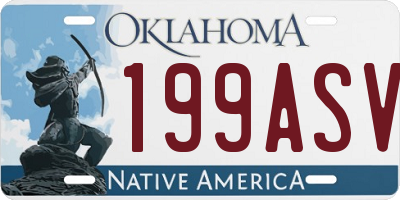 OK license plate 199ASV