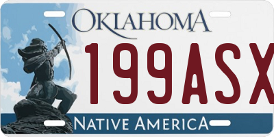 OK license plate 199ASX