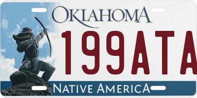 OK license plate 199ATA