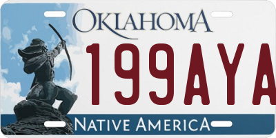 OK license plate 199AYA